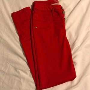 High waisted skinny jeans